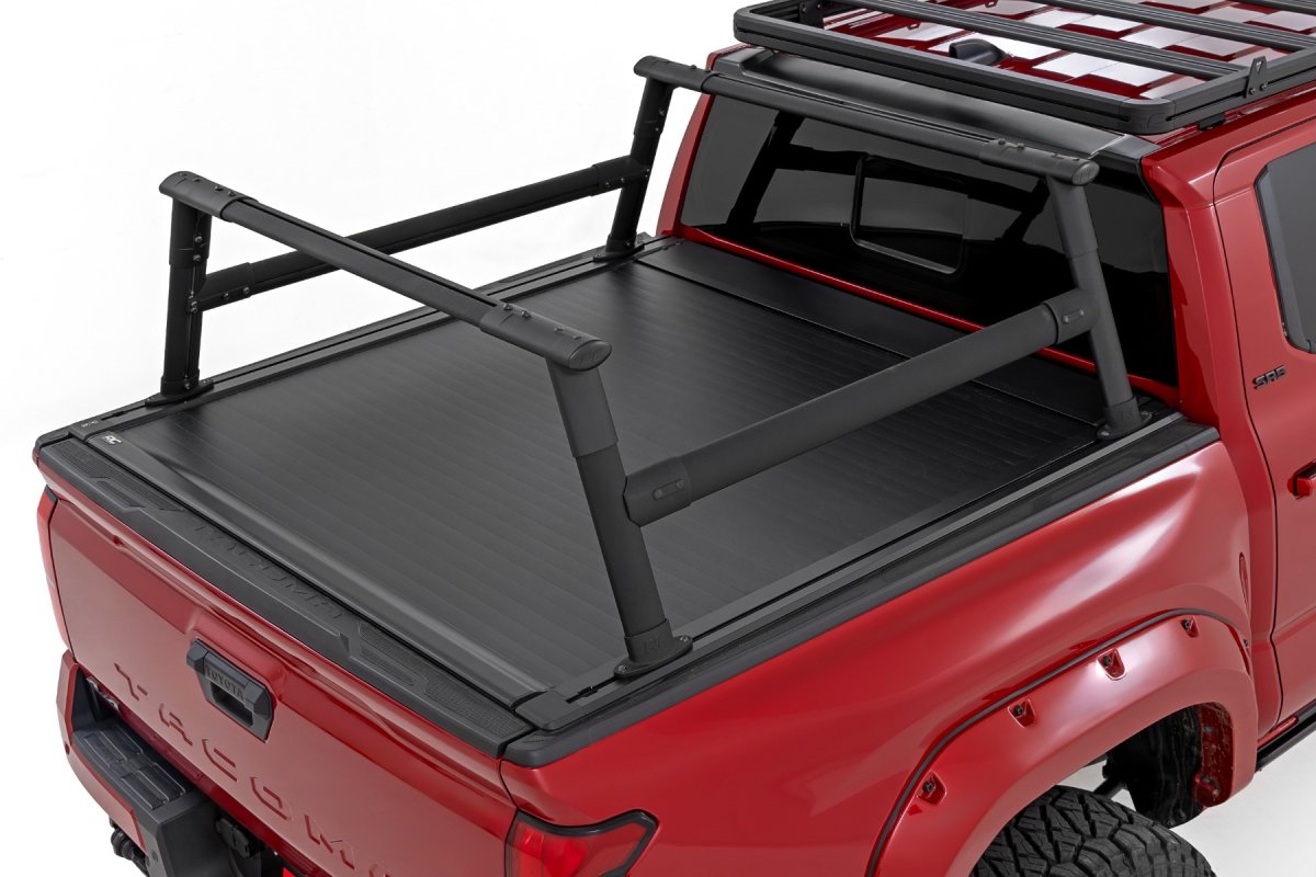 Toyota Tacoma Bed Rack - Rough Country - T-Slot Compatible, Aluminum - '24-'26